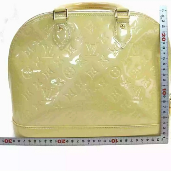 SOLD Louis Vuitton Hand Bag Alma PM Yellows Vernis - Picture 2 of 9